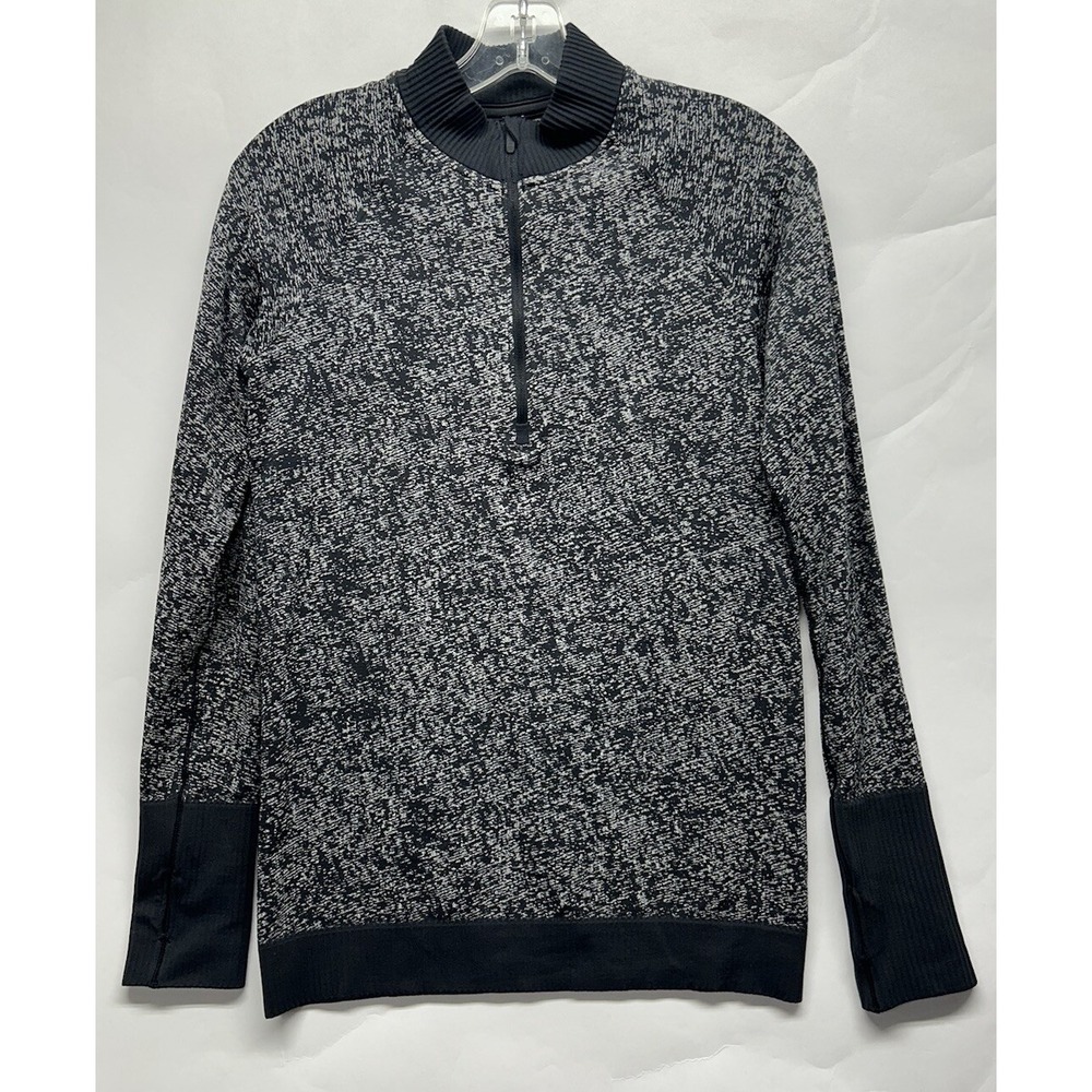 Lululemon Womens Size 6 Gray Rest Less Long Sleeve 1/2 Zip Athletic Top (J10)